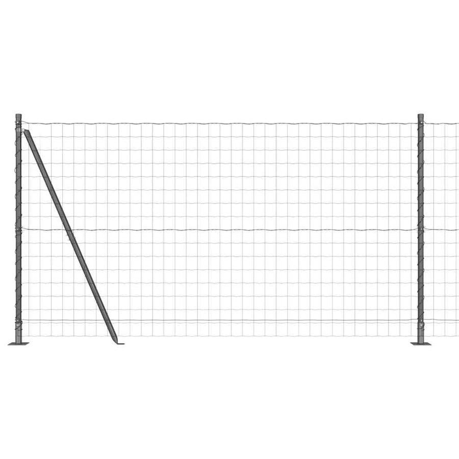Hek met Paal Grijs 1,2 x 25 m Staal