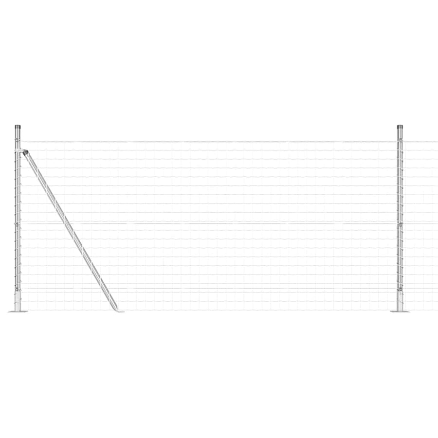 Hek met Paal Zilver 1 x 10 m Staal