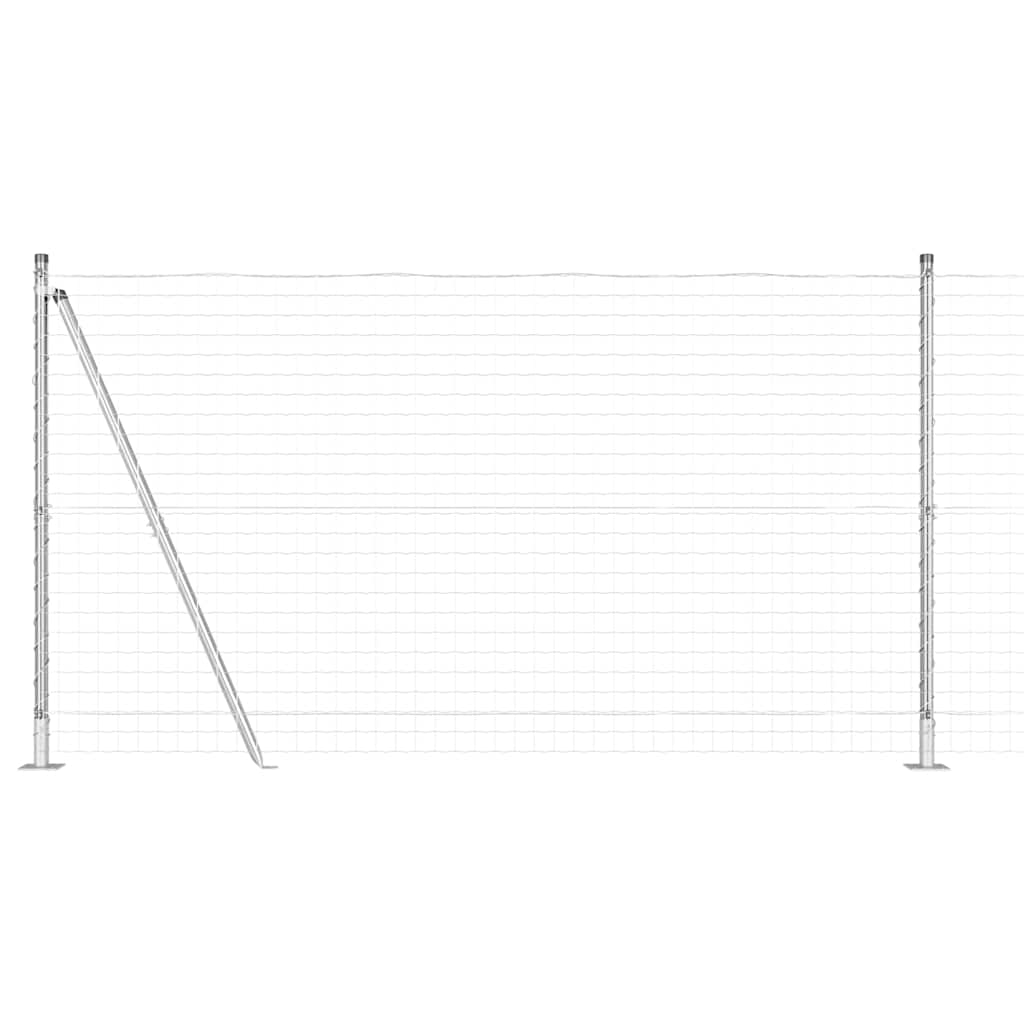 Hek met Paal Zilver 1,2 x 10 m Staal