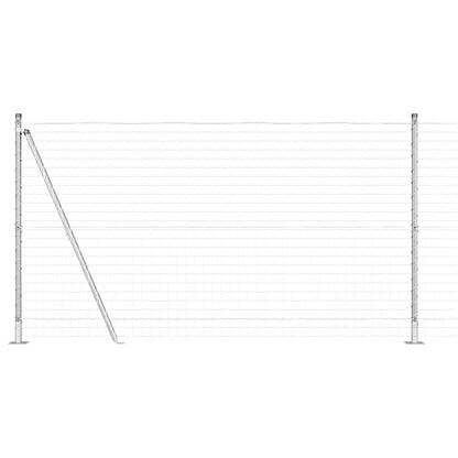 Hek met Paal Zilver 1,2 x 10 m Staal