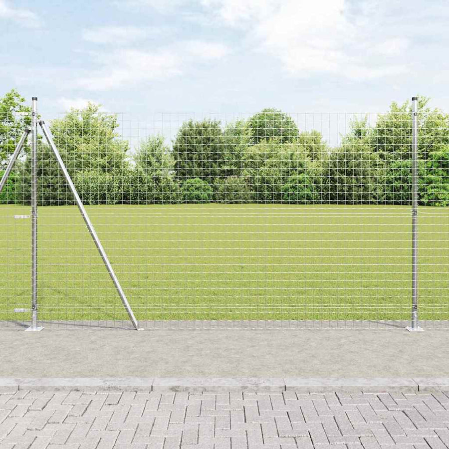 Hek met Paal Zilver 1,4 x 10 m Staal
