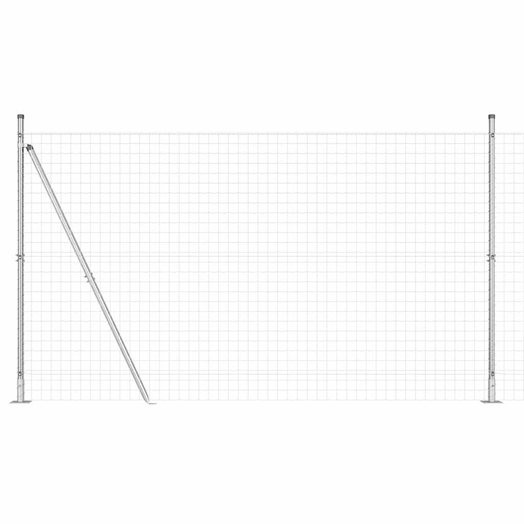 Hek met Paal Zilver 1,4 x 10 m Staal
