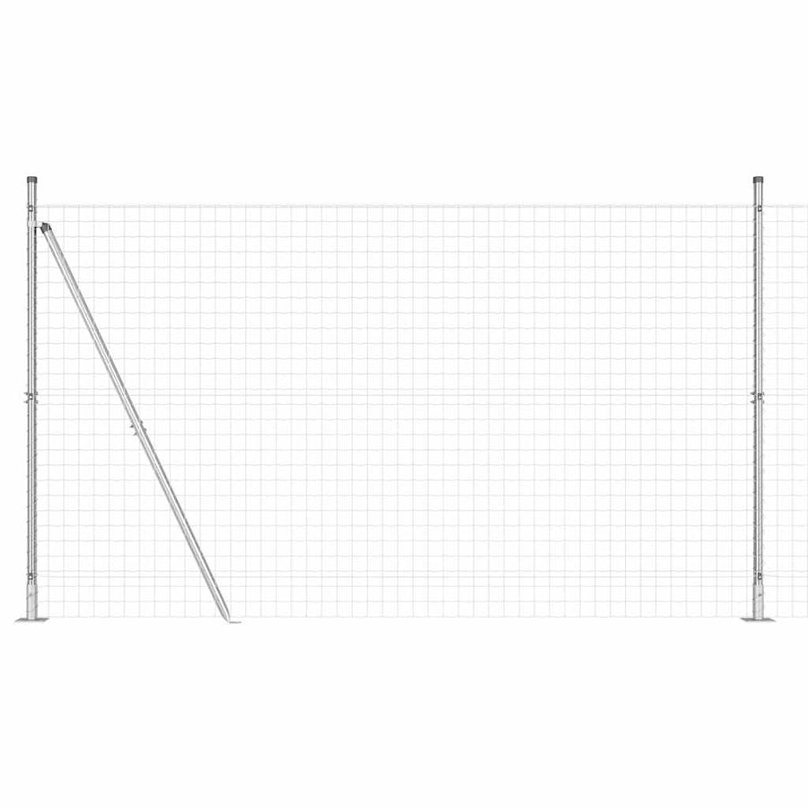 Hek met Paal Zilver 1,4 x 10 m Staal