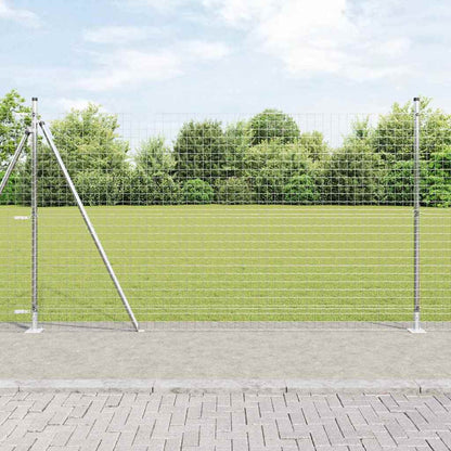 Hek met Paal Zilver 1,5 x 10 m Staal