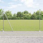 Fence with Post Silver 1.6 x 10 m Steel