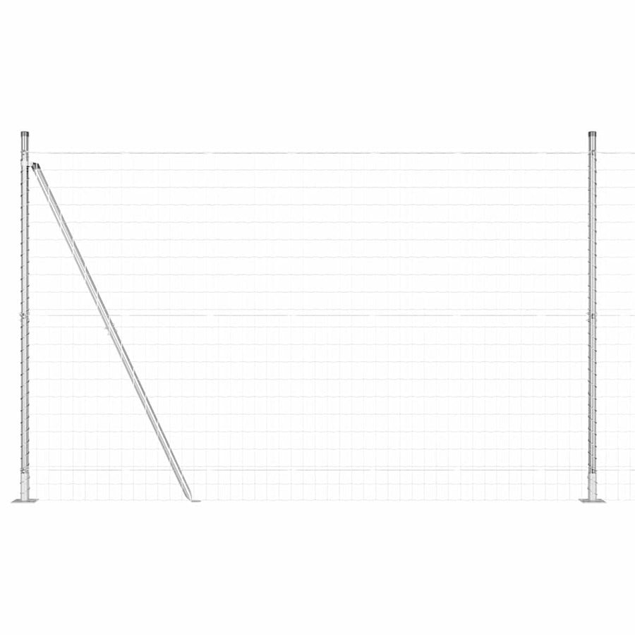 Hek met Paal Zilver 1,4 x 10 m Staal