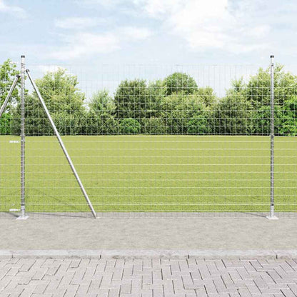 Hek met Paal Zilver 1,5 x 10 m Staal