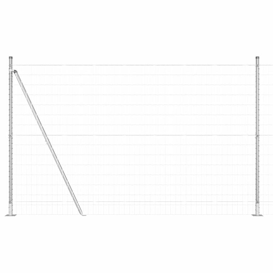 Hek met Paal Zilver 1,4 x 10 m Staal