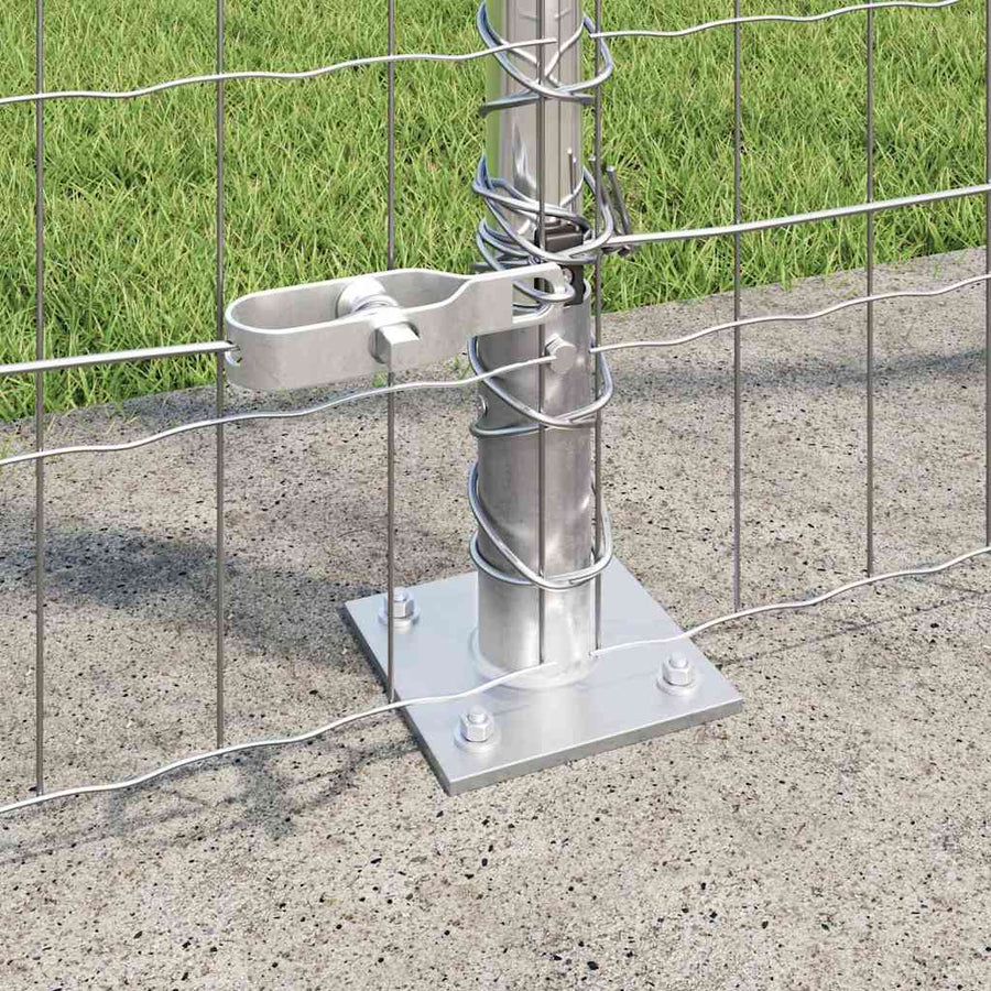 Hek met Paal Zilver 1,6 x 10 m Staal