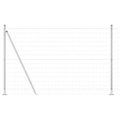 Hek met Paal Zilver 1,6 x 10 m Staal