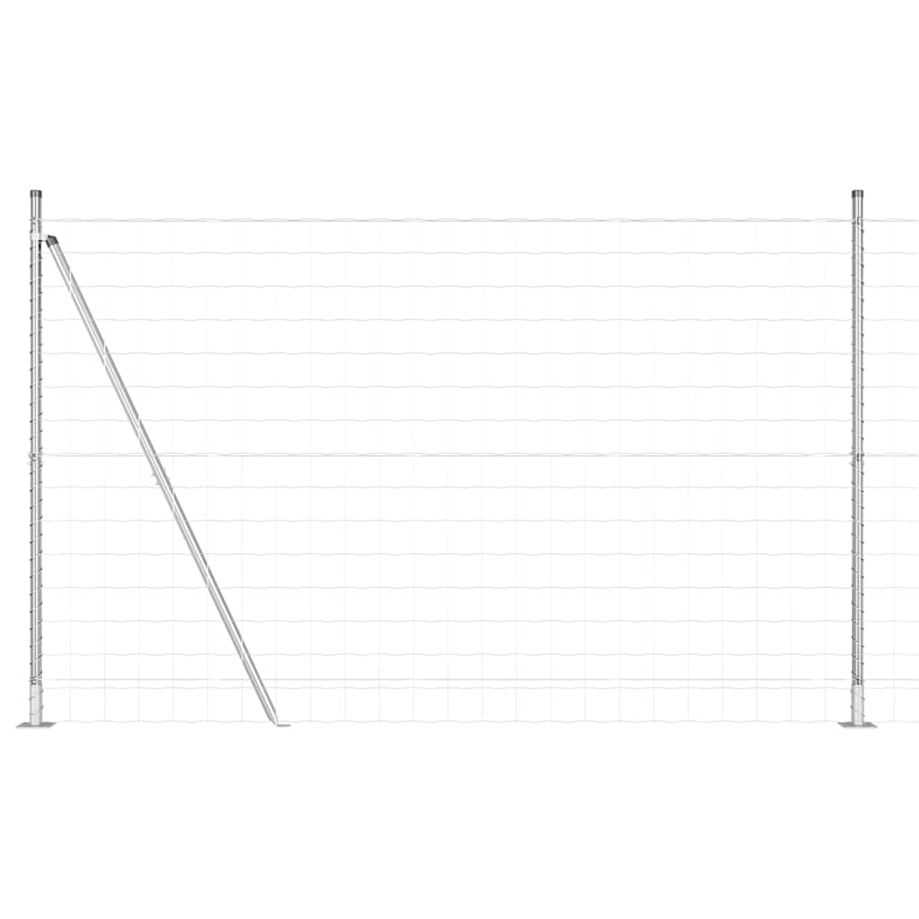 Hek met Paal Zilver 1,4 x 10 m Staal