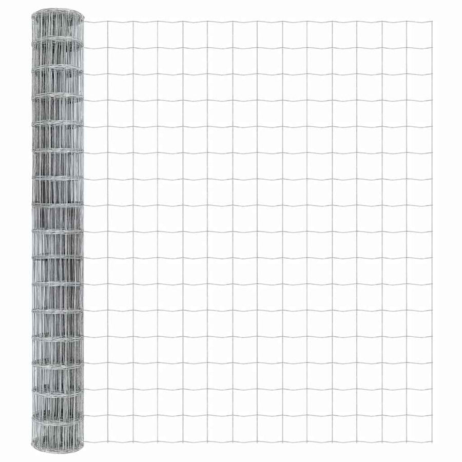 Hek met Paal Zilver 1,6 x 10 m Staal