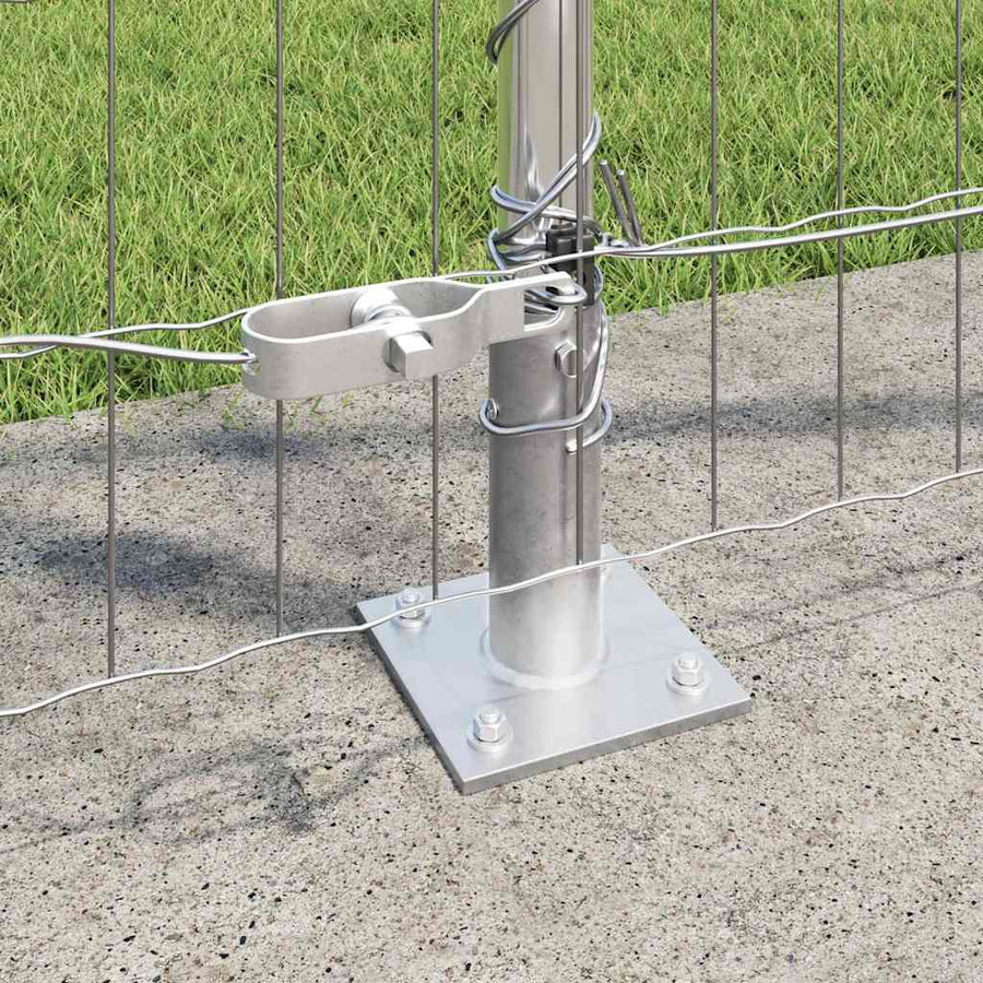 Hek met Paal Zilver 1,2 x 25 m Staal