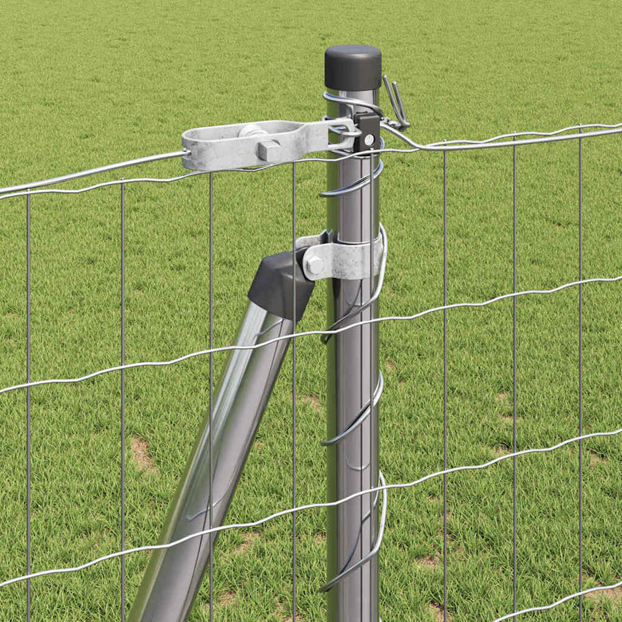 Hek met Paal Zilver 1,2 x 25 m Staal