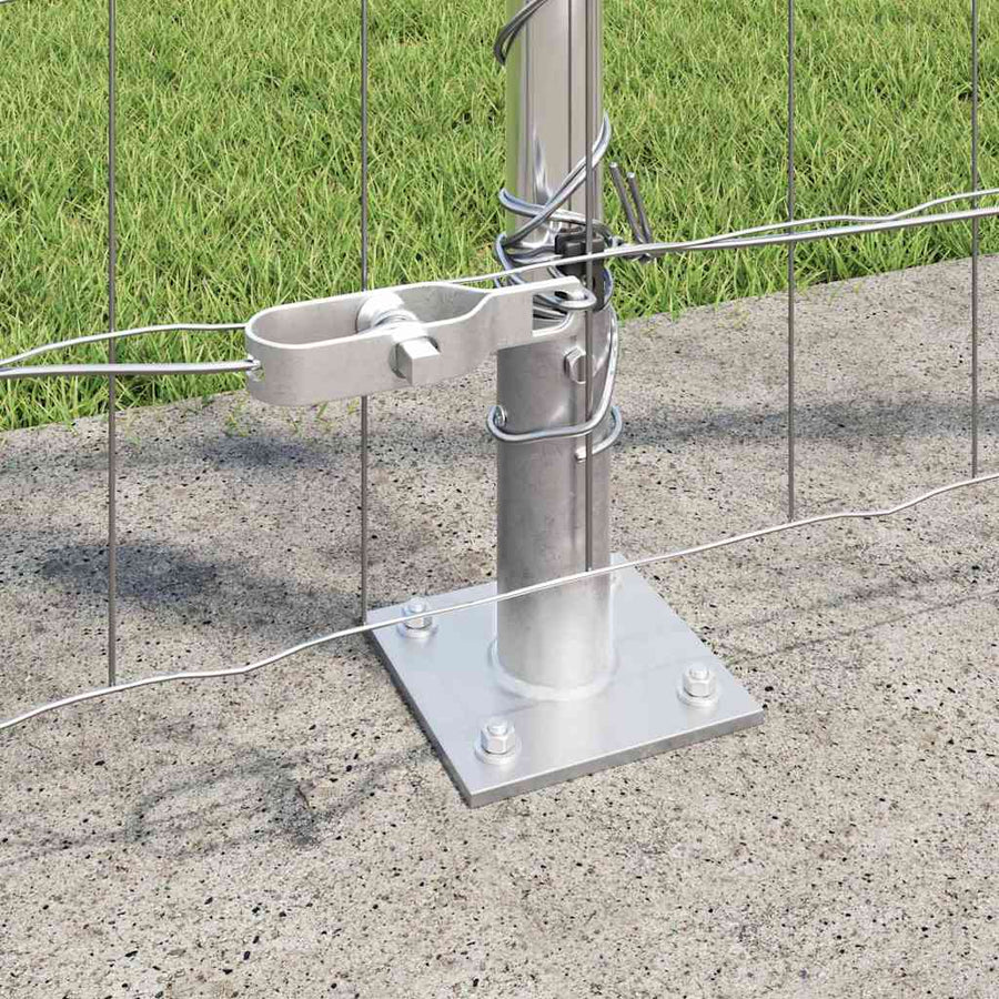 Hek met Paal Zilver 1,2 x 25 m Staal