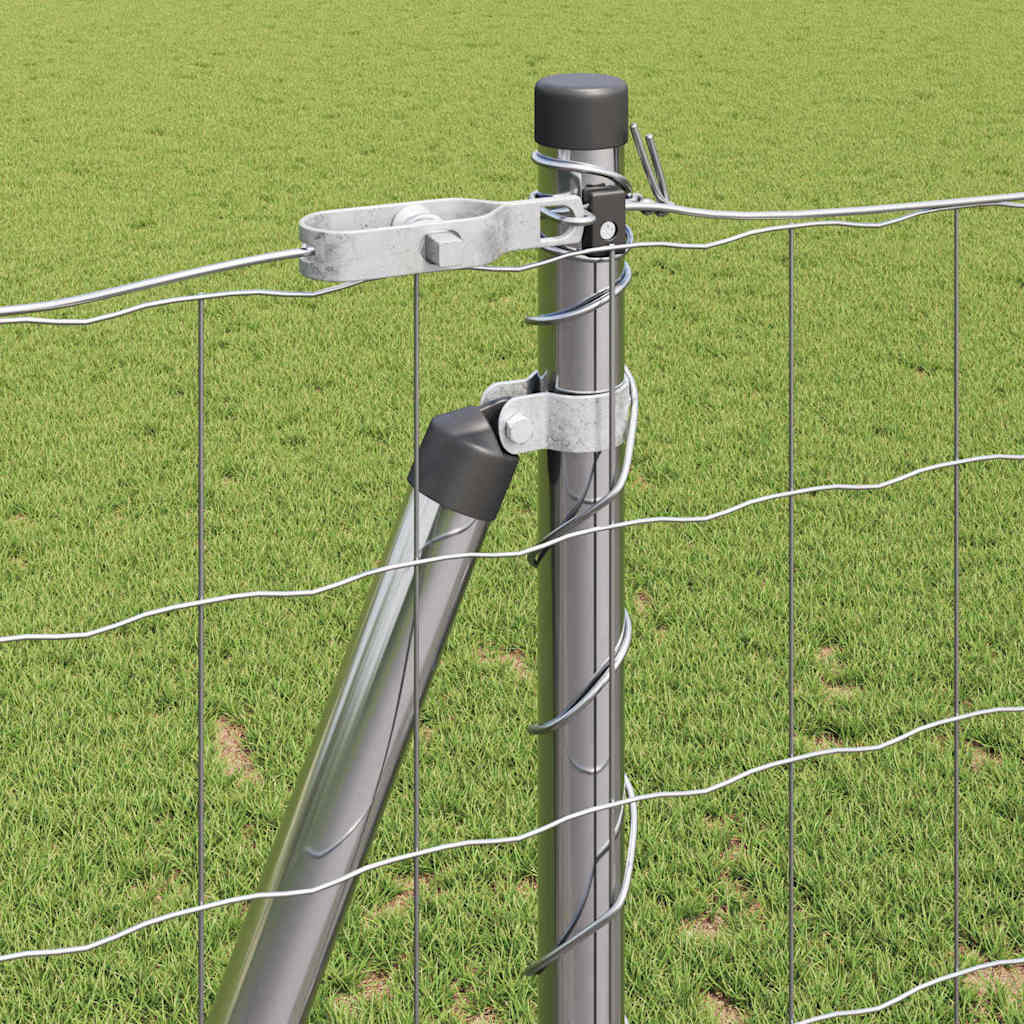 Hek met Paal Zilver 1,2 x 25 m Staal
