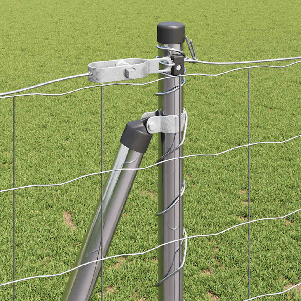 Hek met Paal Zilver 1,2 x 25 m Staal