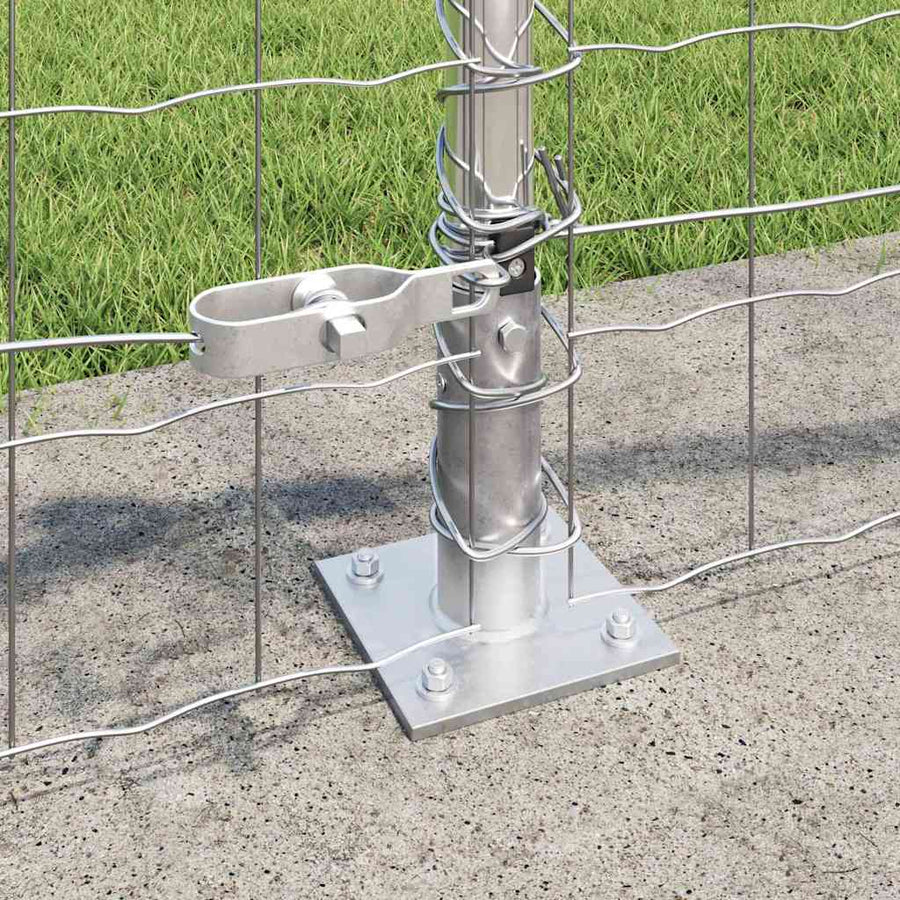 Hek met Paal Zilver 0,6 x 50 m Staal