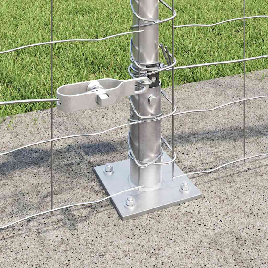 Hek met Paal Zilver 0,4 x 50 m Staal