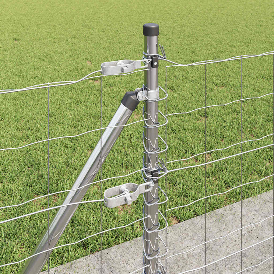 Hek met Paal Zilver 0,6 x 50 m Staal