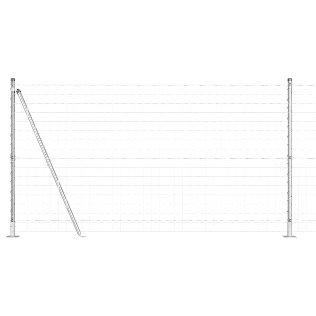 Hek met Paal Zilver 1,2 x 10 m Staal
