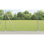 Fence with Pole Silver 1.4 x 10 m Steel