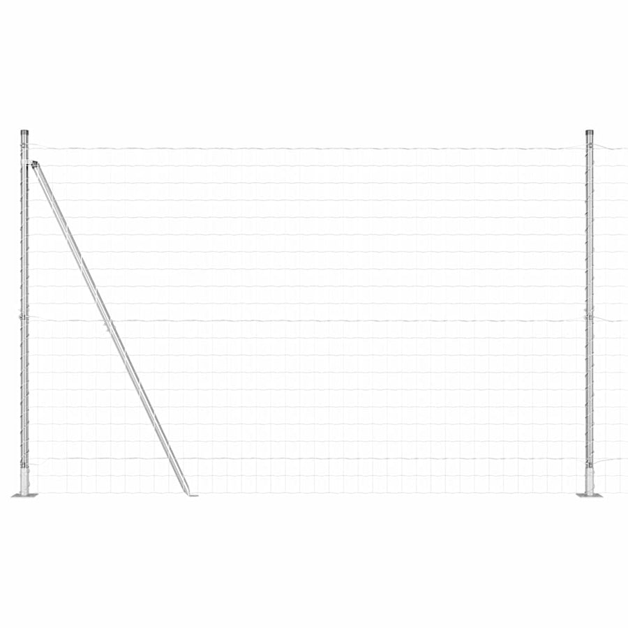 Hek met Paal Zilver 1,4 x 10 m Staal