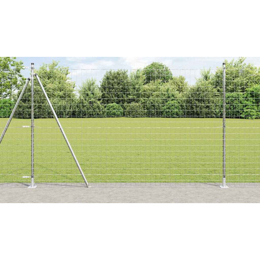 Hek met Paal Zilver 1,6 x 10 m Staal