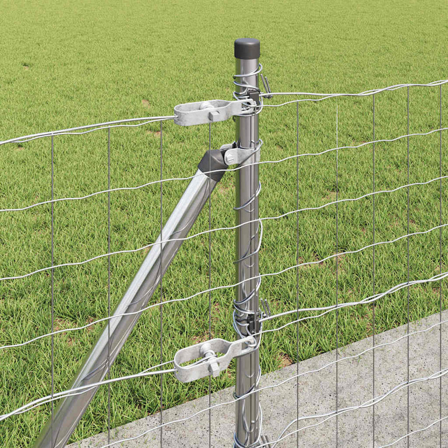 Hek met Paal Zilver 0,6 x 25 m Staal