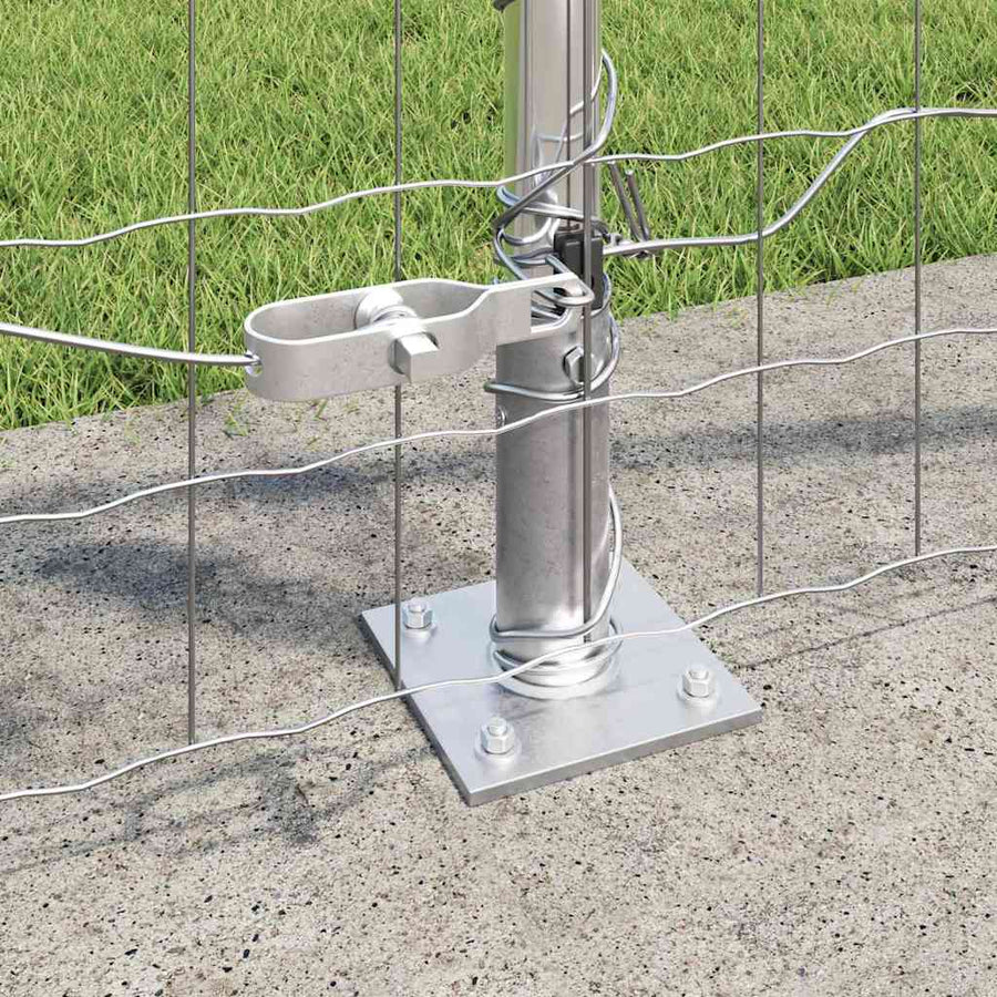 Hek met Paal Zilver 1 x 25 m Staal