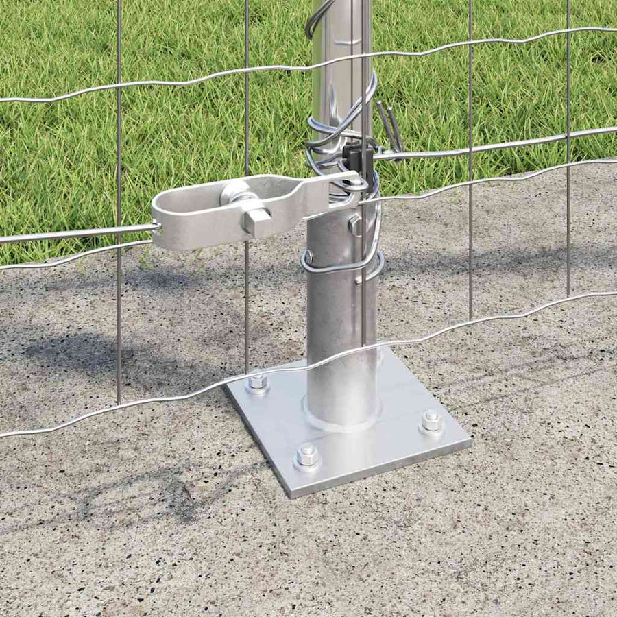 Hek met Paal Zilver 1,2 x 25 m Staal