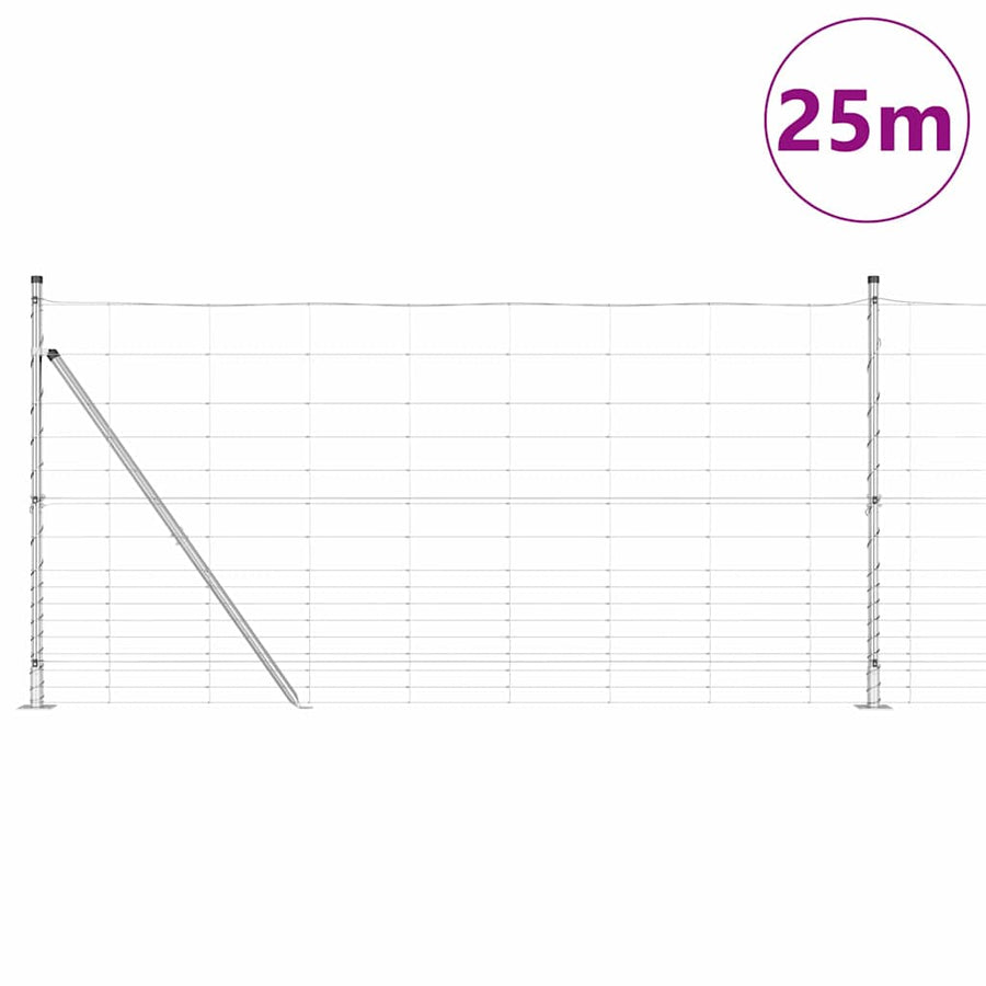 Afrasteringspaal Gegalvaniseerd 25 x 1,2 m Staal