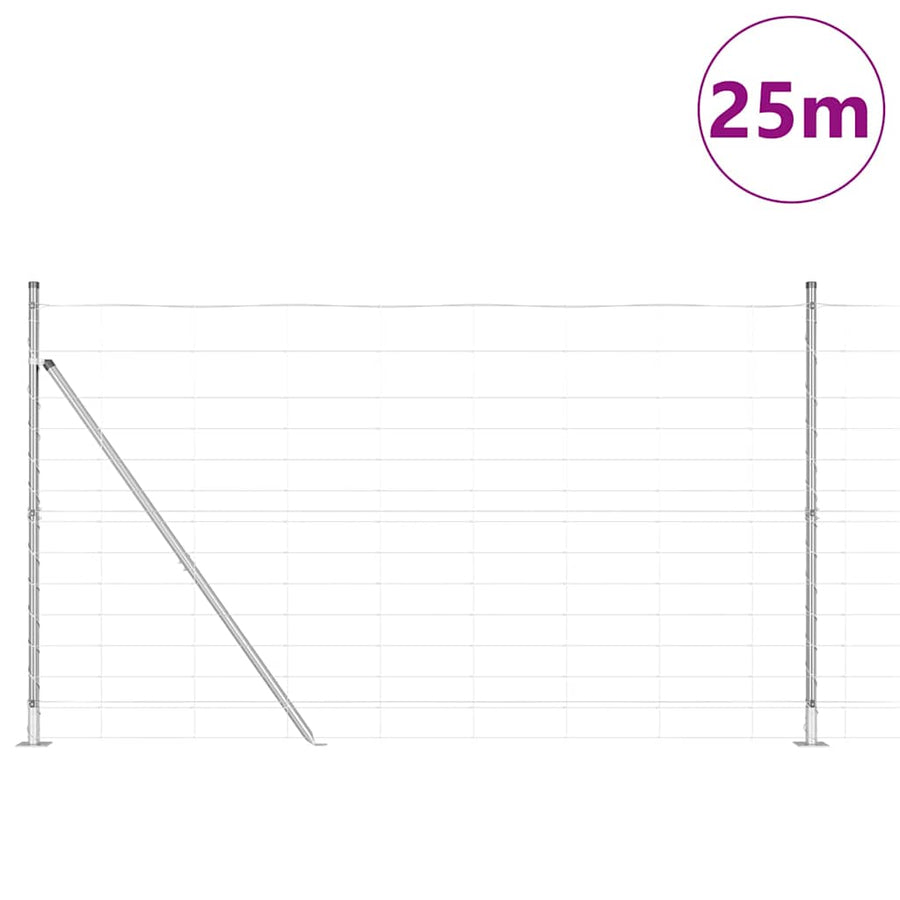 Afrasteringspaal Gegalvaniseerd 25 x 1,4 m Staal