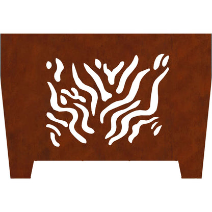 Vuurkorf Bruin 60 x 60 x 40 cm weervast staal