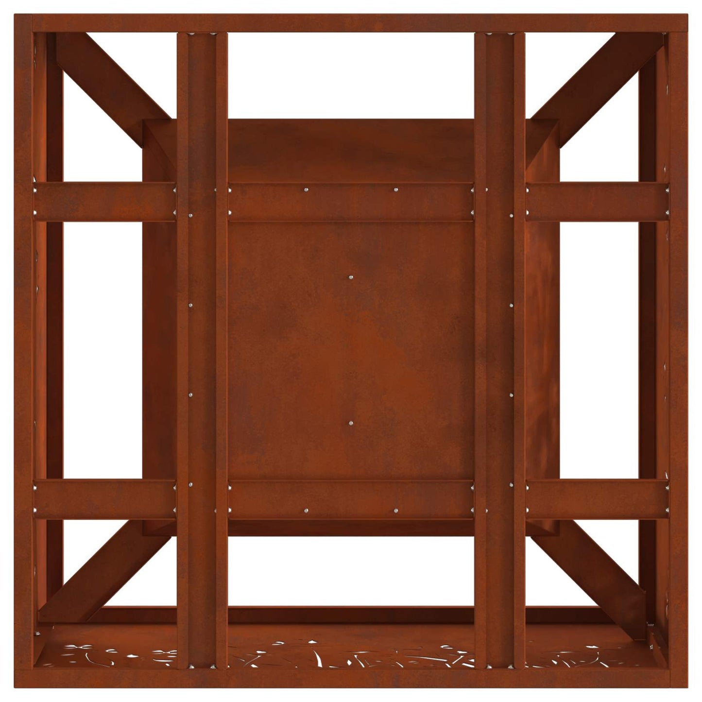 Vuurkorf Bruin Cortenstaal 60 x 60 x 30 cm Weerbestendig staal/bruin