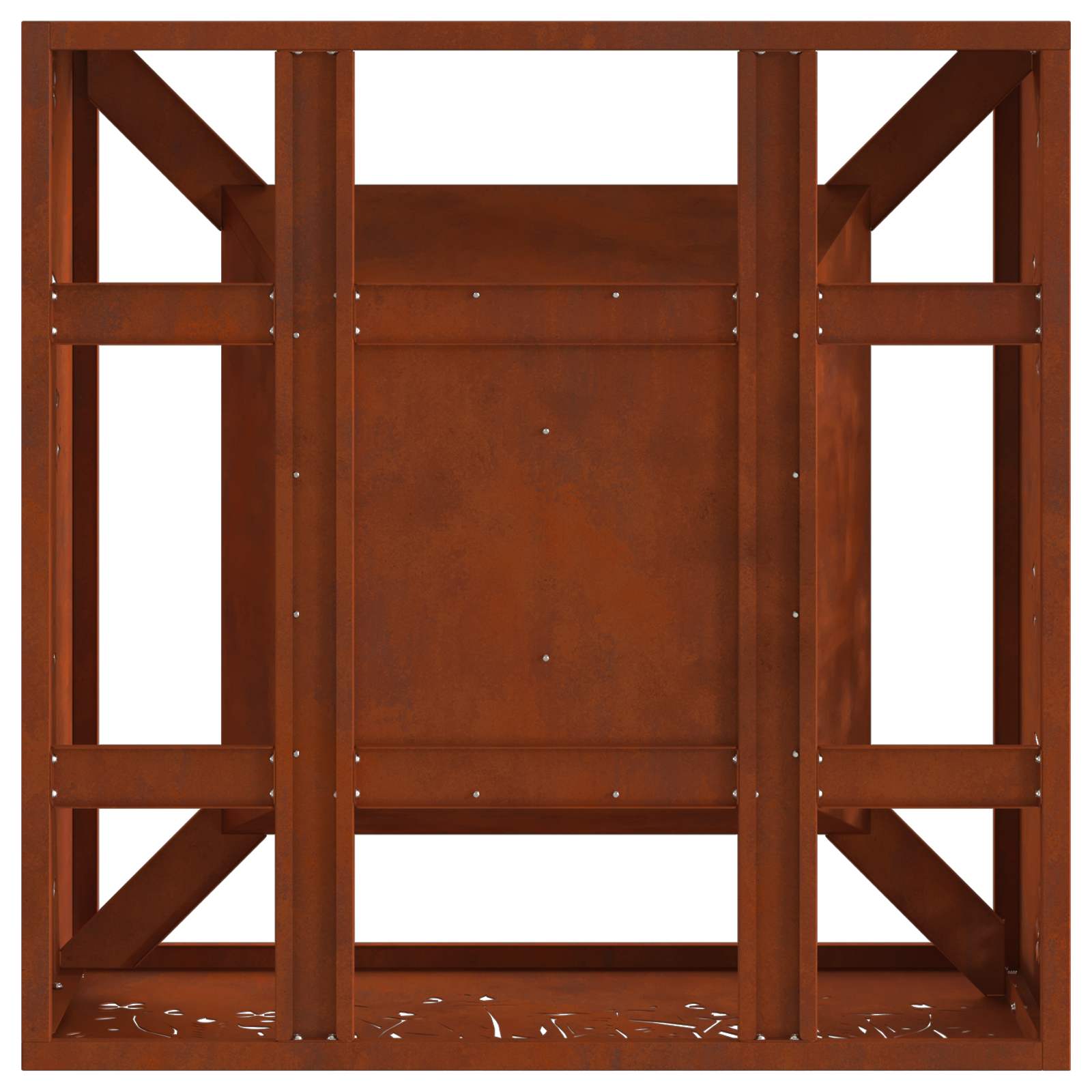 Vuurkorf Bruin Cortenstaal 60 x 60 x 30 cm Weerbestendig staal/bruin