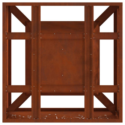 Vuurkorf Bruin Cortenstaal 60 x 60 x 30 cm Weerbestendig staal/bruin