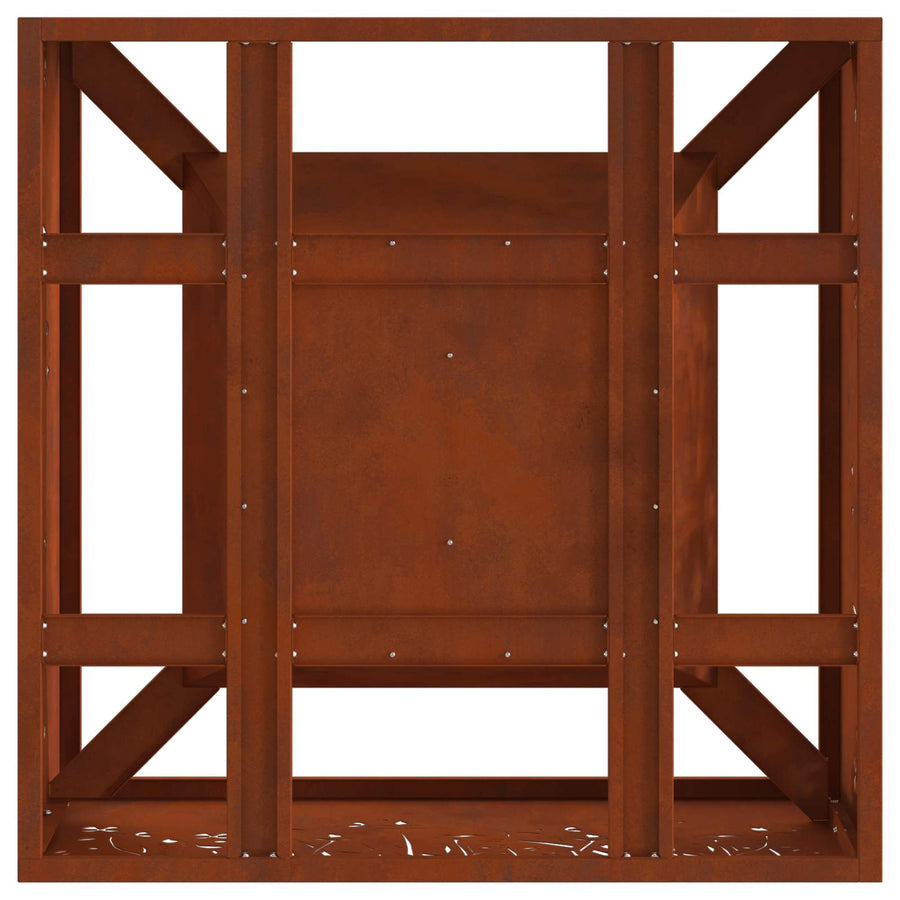 Vuurkorf Bruin Cortenstaal 60 x 60 x 30 cm Weerbestendig staal/bruin