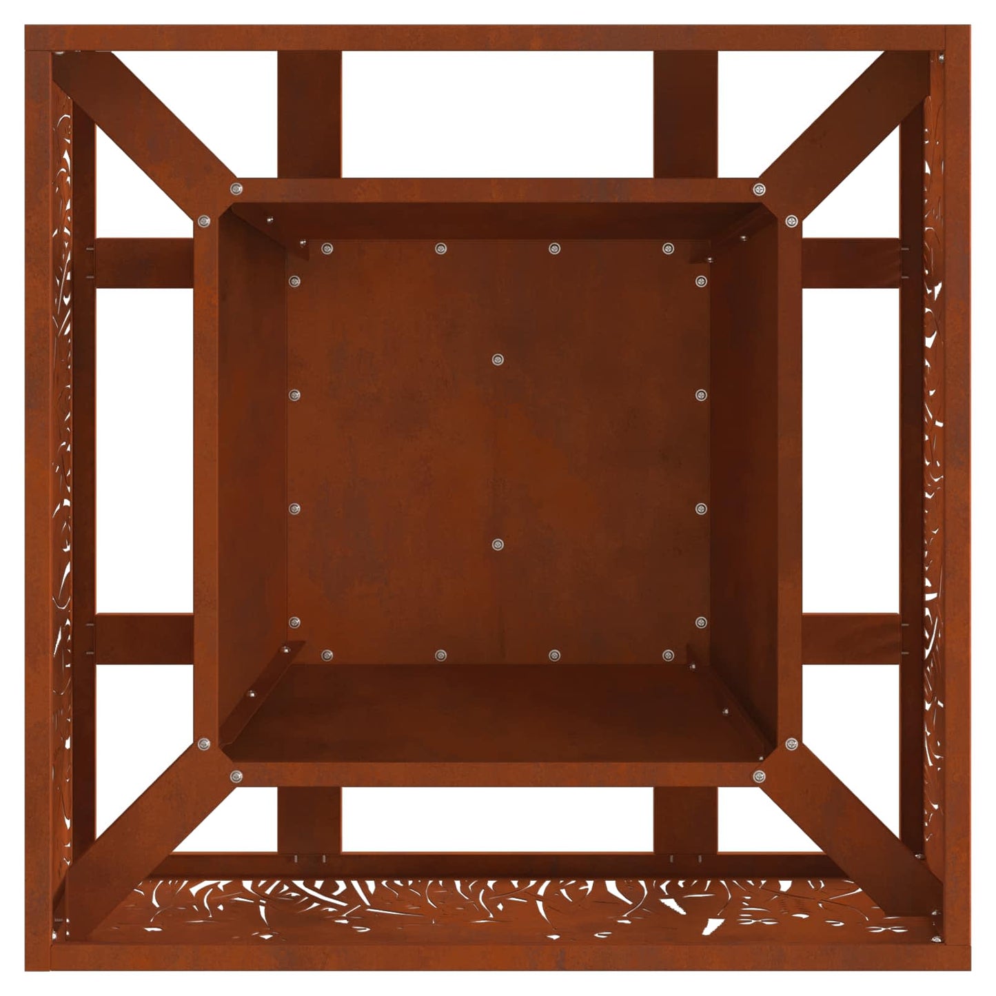 Vuurkorf Bruin Cortenstaal 60 x 60 x 30 cm Weerbestendig staal/bruin