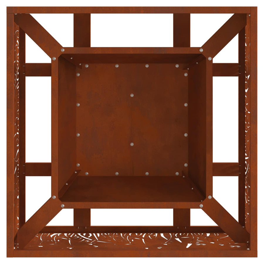 Vuurkorf Bruin Cortenstaal 60 x 60 x 30 cm Weerbestendig staal/bruin