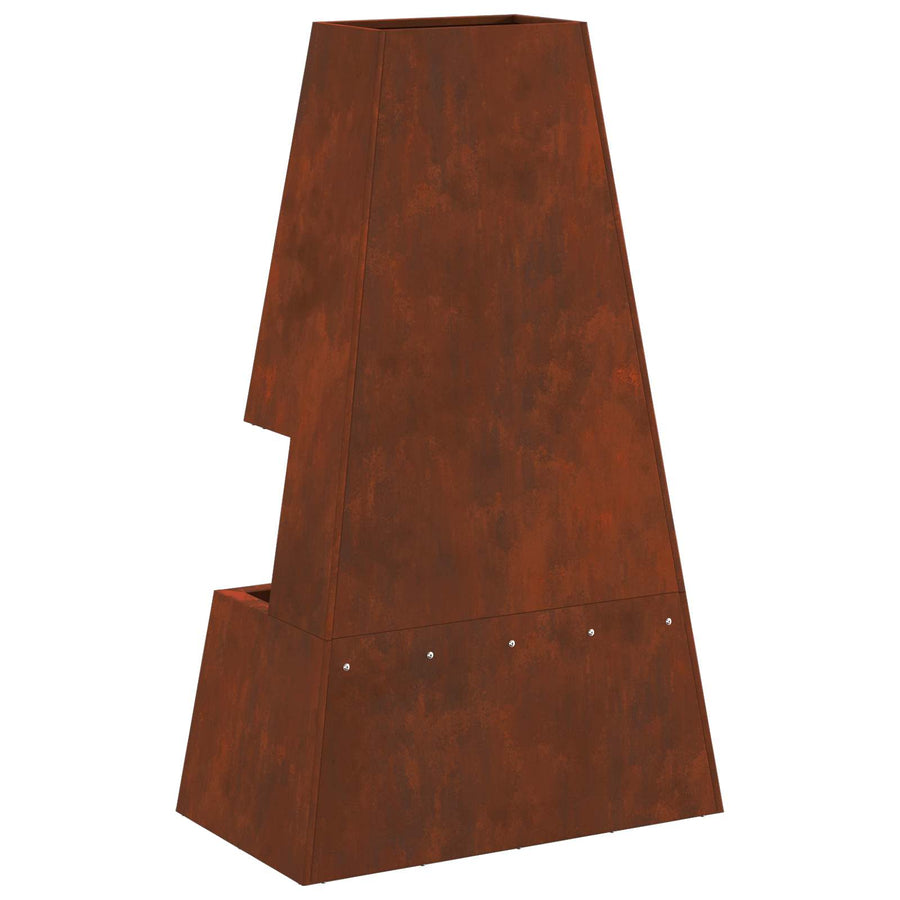 Vuurkorf Bruin 60 X 35 X 100 Cm Cortenstaal