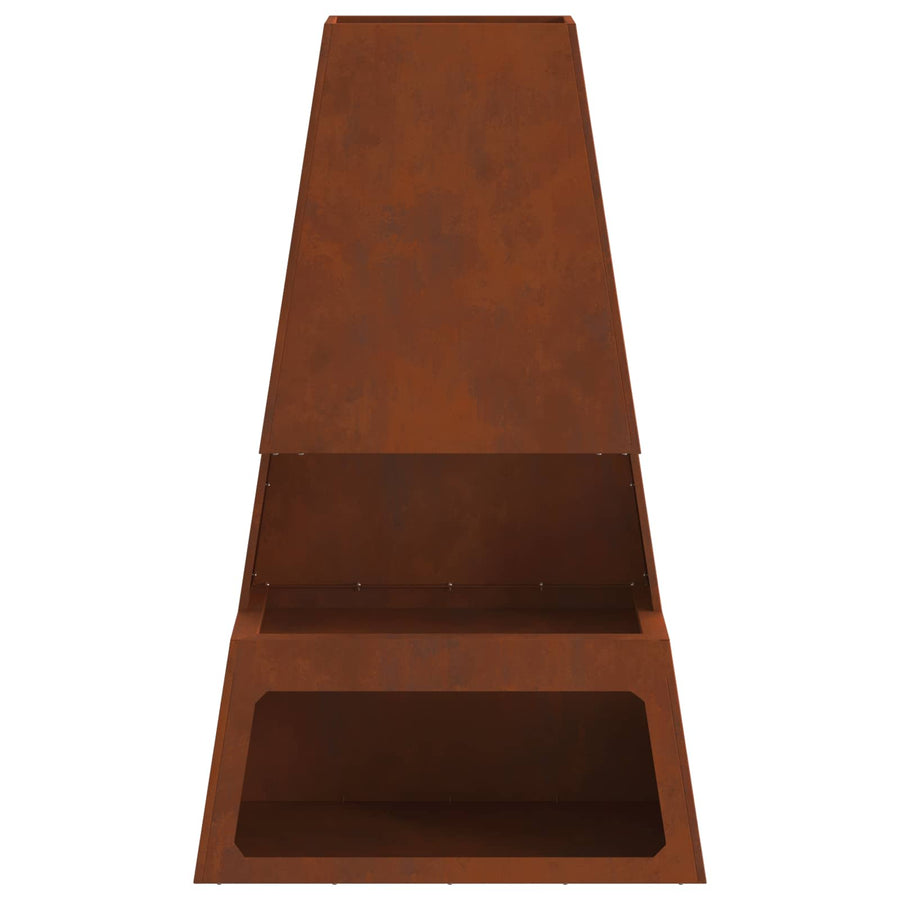 Vuurkorf Bruin 60 X 35 X 100 Cm Cortenstaal