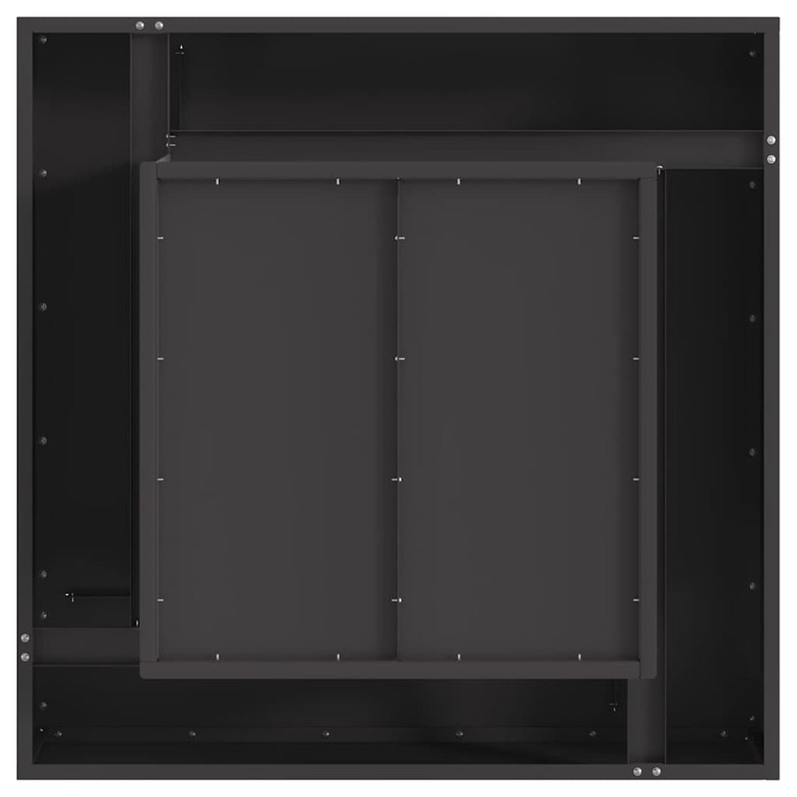 Vuurkorf Zwart Staal 80 x 80 x 40 cm
