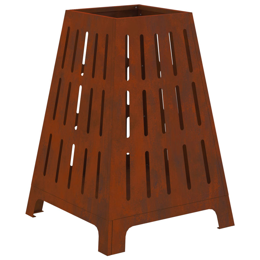 Vuurkorf Bruin 50 X 50 X 70 Cm Cortenstaal Weerbestendig staal/bruin
