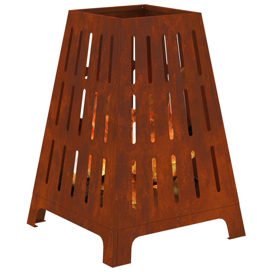 Vuurkorf Bruin 50 X 50 X 70 Cm Cortenstaal Weerbestendig staal/bruin