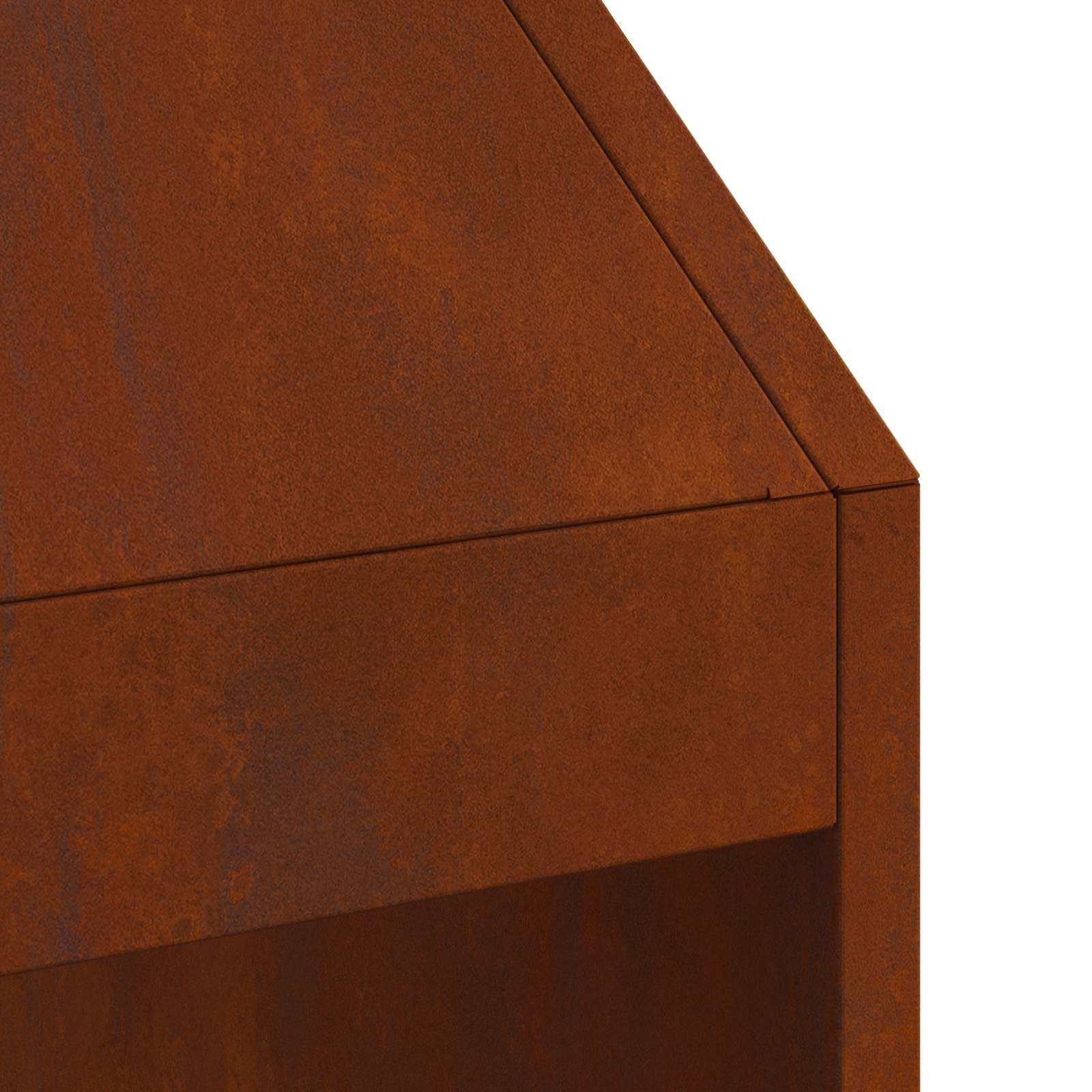 Vuurkorf Bruin 50 X 50 X 100 Cm Cortenstaal Weerbestendig staal/bruin zonder zij-uitgesneden patroon