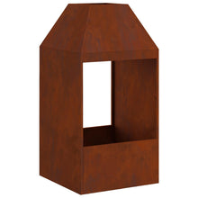 Vuurkorf Bruin 50 X 50 X 100 Cm Cortenstaal Weerbestendig staal/bruin zonder zij-uitgesneden patroon