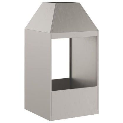 Vuurkorf Bruin 50 X 50 X 100 Cm Cortenstaal Weerbestendig staal/bruin zonder zij-uitgesneden patroon