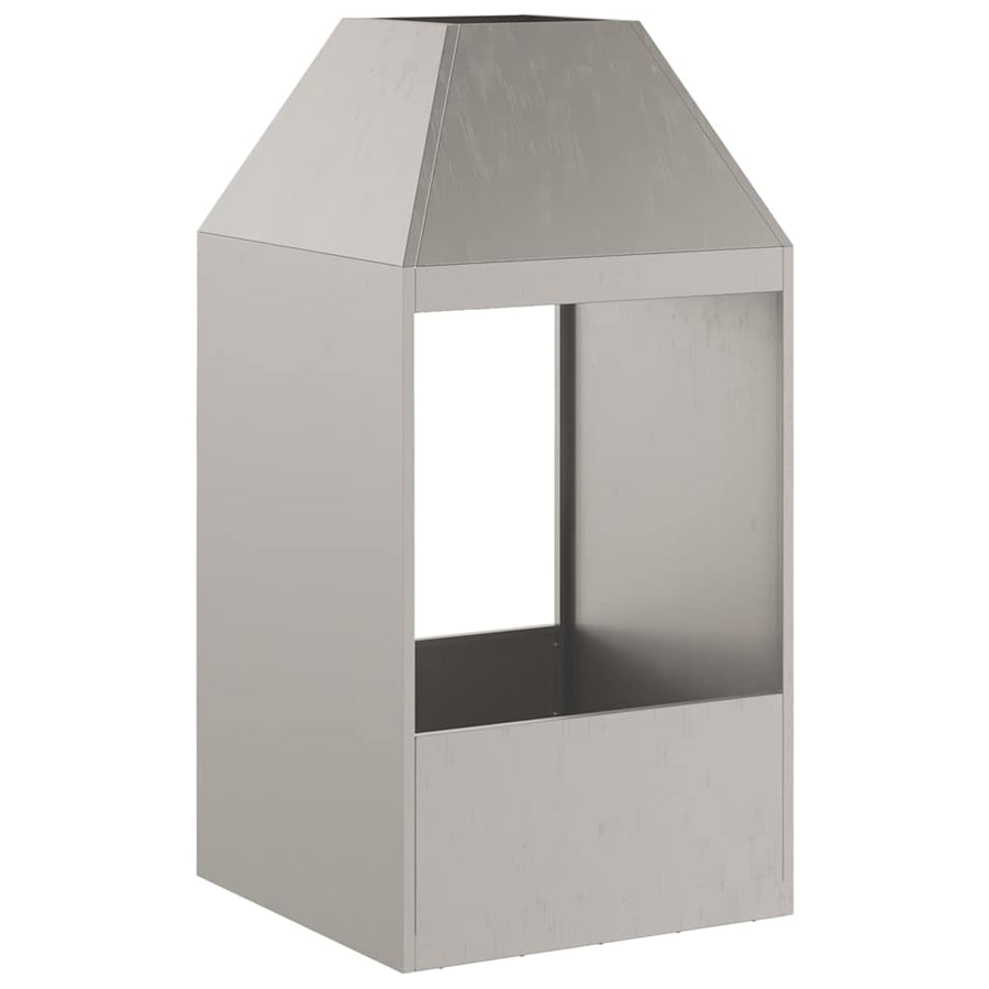 Vuurkorf Bruin 50 X 50 X 100 Cm Cortenstaal Weerbestendig staal/bruin zonder zij-uitgesneden patroon