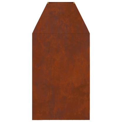 Vuurkorf Bruin 50 X 50 X 100 Cm Cortenstaal Weerbestendig staal/bruin zonder zij-uitgesneden patroon
